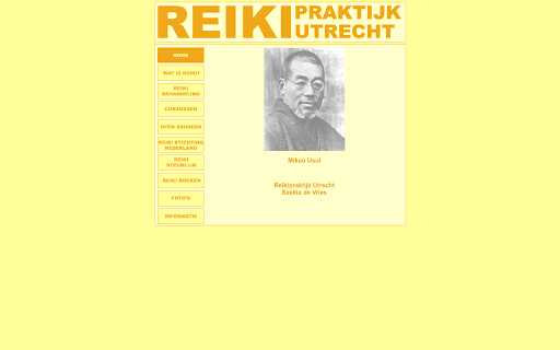Reikipraktijk Utrecht oude homepage